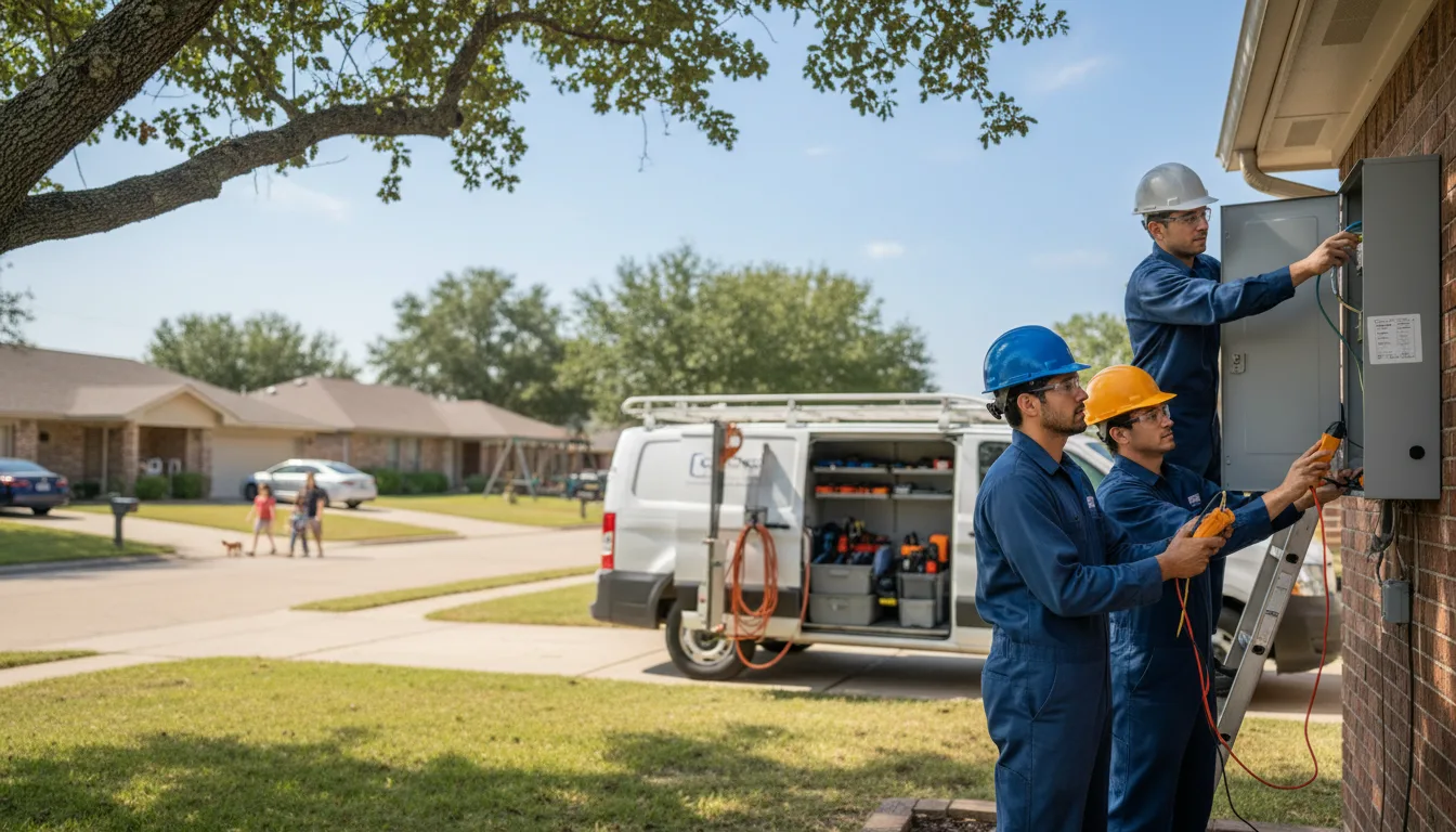 Certified electrician providing emergency electrical services in Red Oak, OK